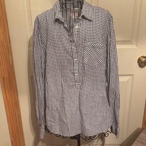 Merona Black and White Checkered Button Down Shirt